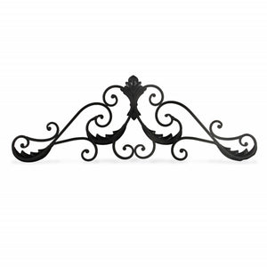 32" Rustic Brown Metal Scroll Wall Decor - Montana Home & Kitchen Co.