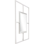 32" Silver Square Metal Framed Accent Mirror - Montana Home & Kitchen Co.