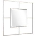 32" Silver Square Metal Framed Accent Mirror - Montana Home & Kitchen Co.