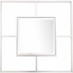 32" Silver Square Metal Framed Accent Mirror - Montana Home & Kitchen Co.