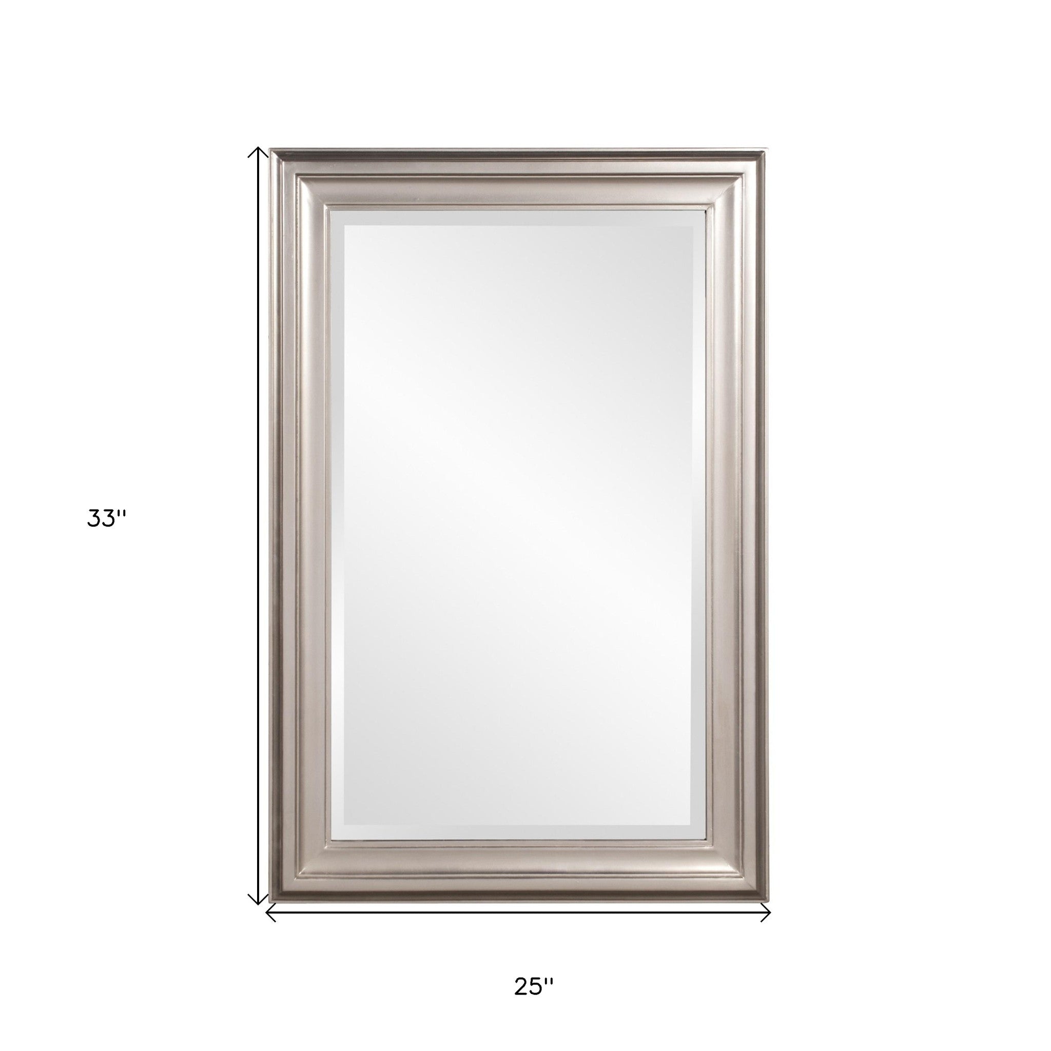 33" Silver Framed Accent Mirror - Montana Home & Kitchen Co.