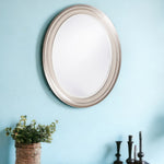 33" Silver Oval Framed Accent Mirror - Montana Home & Kitchen Co.