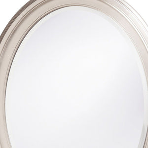 33" Silver Oval Framed Accent Mirror - Montana Home & Kitchen Co.