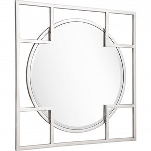 33" Silver Square Metal Framed Accent Mirror - Montana Home & Kitchen Co.