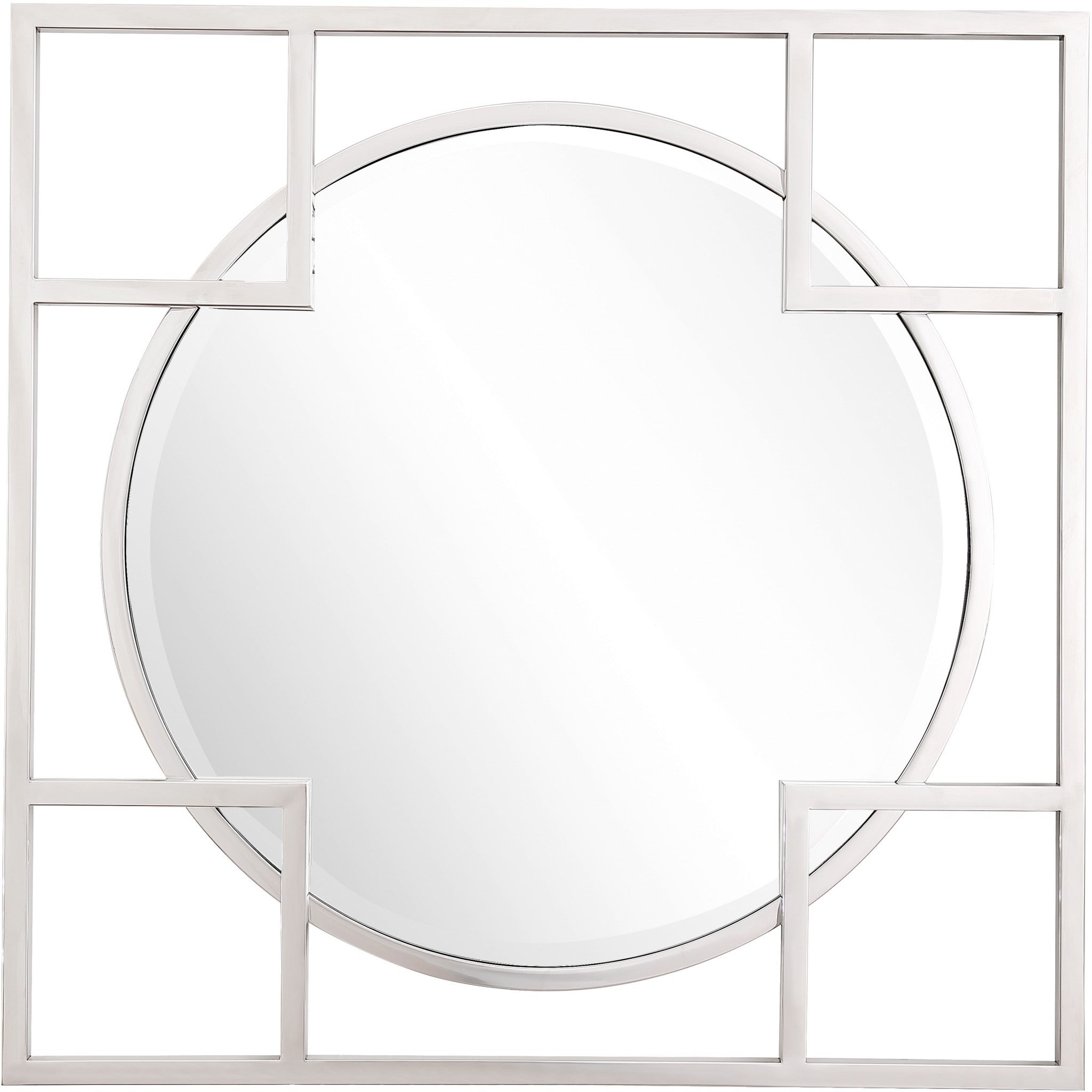 33" Silver Square Metal Framed Accent Mirror - Montana Home & Kitchen Co.