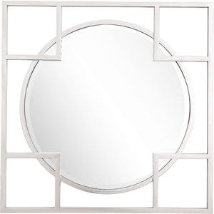 33" Silver Square Metal Framed Accent Mirror - Montana Home & Kitchen Co.