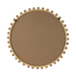 34" Brown Round Accent Mirror - Montana Home & Kitchen Co.