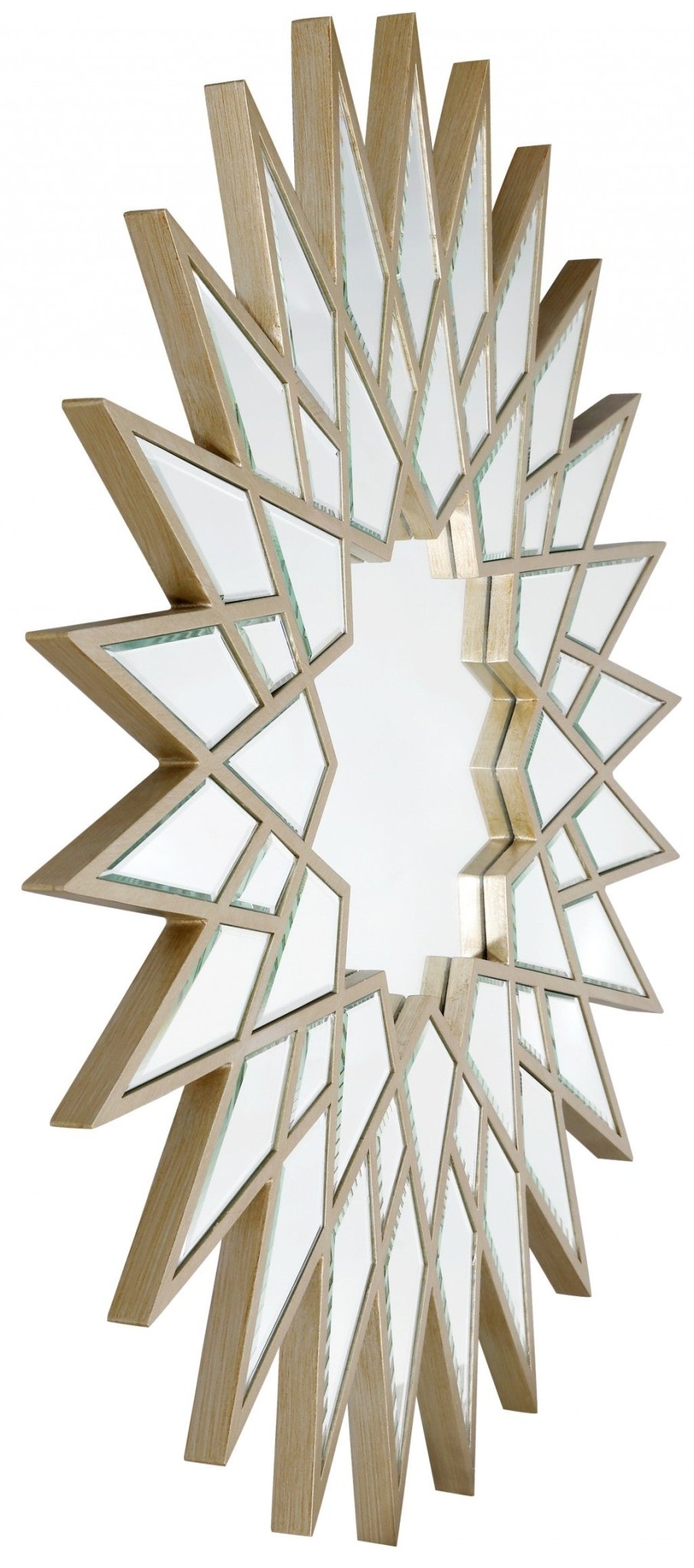 34" Gold Sunburst Metal Framed Accent Mirror - Montana Home & Kitchen Co.