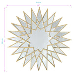 34" Gold Sunburst Metal Framed Accent Mirror - Montana Home & Kitchen Co.