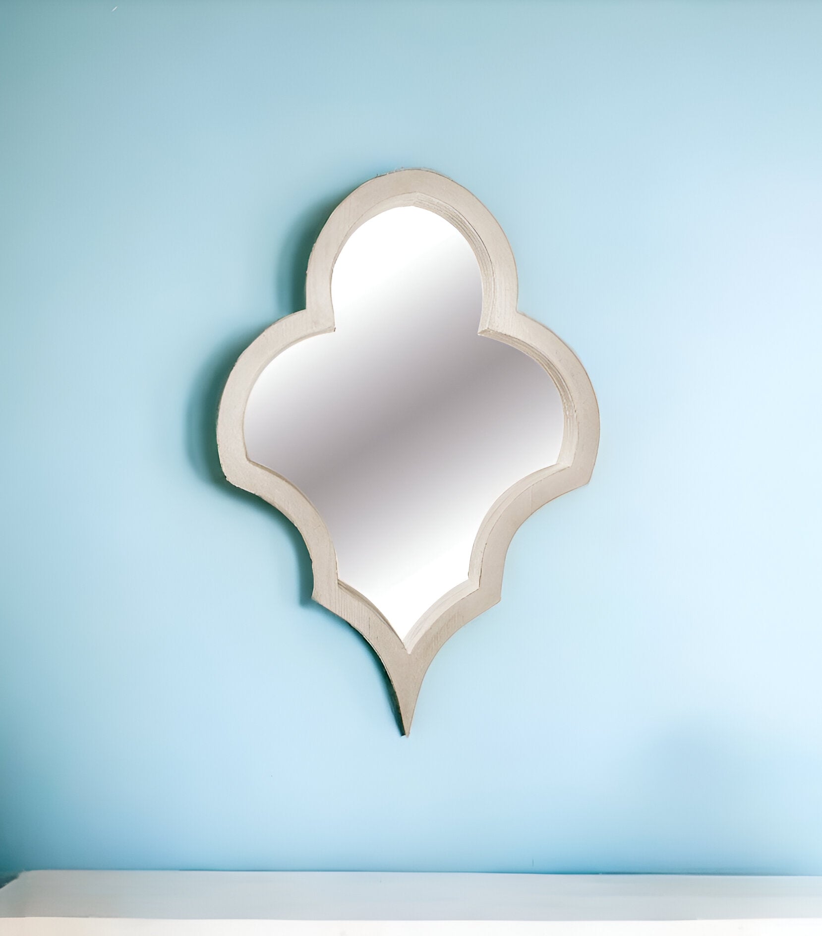 34" Natural Novelty Framed Accent Mirror - Montana Home & Kitchen Co.