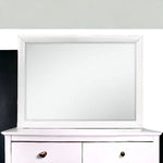 34" White Dresser Wood Mirror - Montana Home & Kitchen Co.