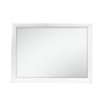 34" White Dresser Wood Mirror - Montana Home & Kitchen Co.