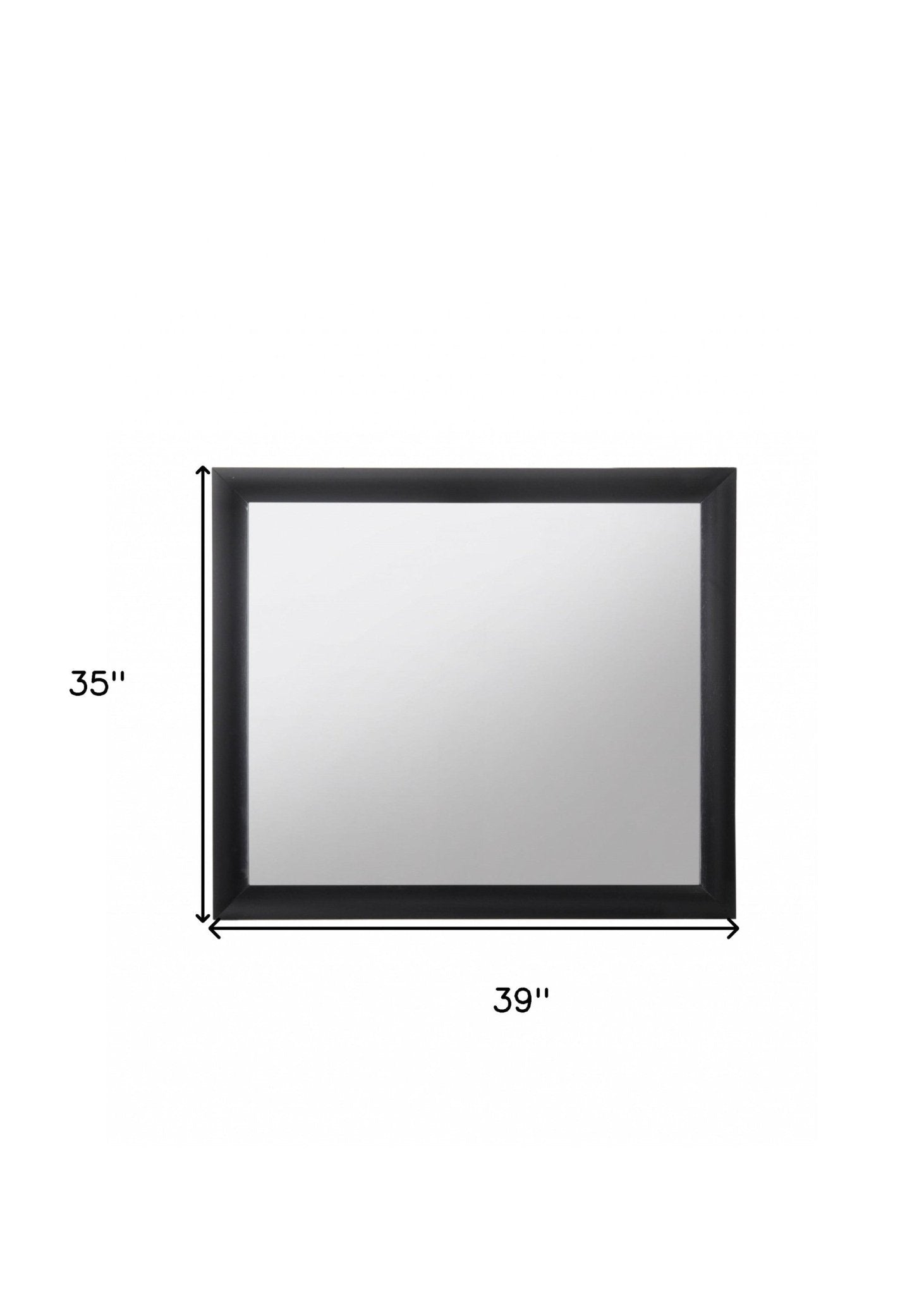 35" Black Accent Mirror - Montana Home & Kitchen Co.