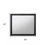 35" Black Accent Mirror - Montana Home & Kitchen Co.