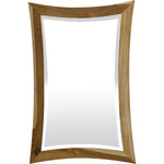 35" Brown Abstract Wood Framed Bathroom Vanity Mirror - Montana Home & Kitchen Co.