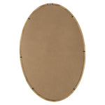 35" Brown Oval Solid Wood Framed Accent Mirror - Montana Home & Kitchen Co.