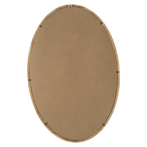 35" Brown Oval Solid Wood Framed Accent Mirror - Montana Home & Kitchen Co.