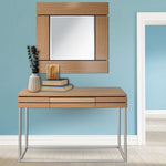 35" Brown Square Accent Wood Mirror - Montana Home & Kitchen Co.