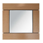 35" Brown Square Accent Wood Mirror - Montana Home & Kitchen Co.