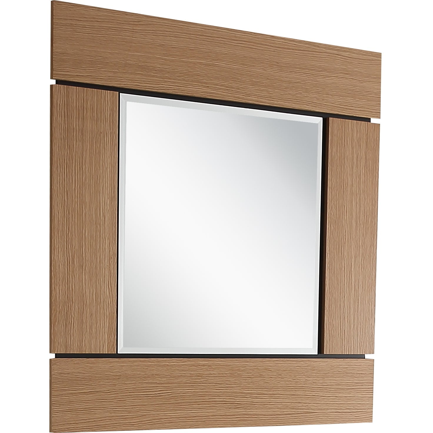 35" Brown Square Accent Wood Mirror - Montana Home & Kitchen Co.