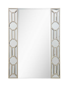 35" Champagne Accent Wood Framed Mirror - Montana Home & Kitchen Co.