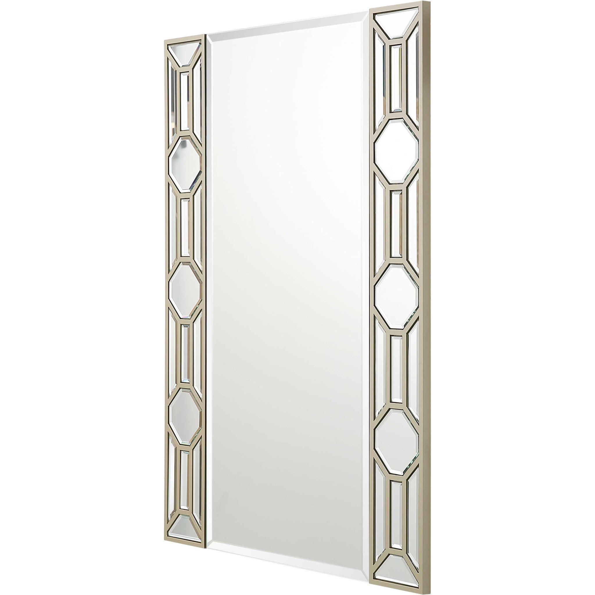 35" Champagne Accent Wood Framed Mirror - Montana Home & Kitchen Co.