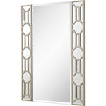 35" Champagne Accent Wood Framed Mirror - Montana Home & Kitchen Co.