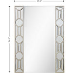 35" Champagne Accent Wood Framed Mirror - Montana Home & Kitchen Co.