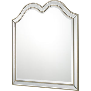 35" Champagne Novelty Accent Wood Mirror - Montana Home & Kitchen Co.