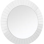 35" Clear Round Glass Framed Accent Mirror - Montana Home & Kitchen Co.