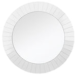 35" Clear Round Glass Framed Accent Mirror - Montana Home & Kitchen Co.