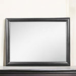 35" Dark Gray Wood Framed Dresser Mirror - Montana Home & Kitchen Co.