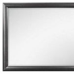 35" Dark Gray Wood Framed Dresser Mirror - Montana Home & Kitchen Co.