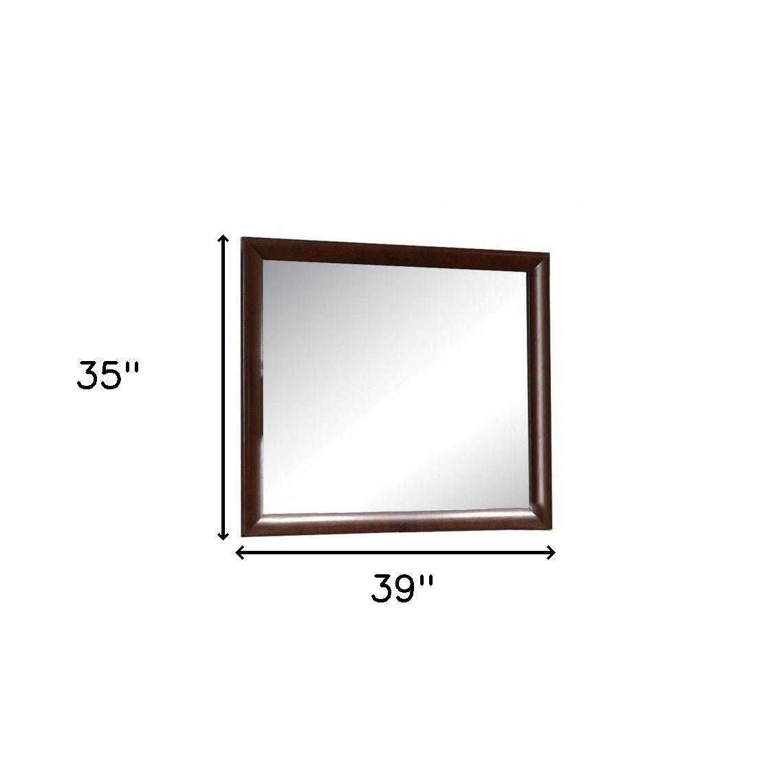 35" Espresso Framed Dresser Mirror - Montana Home & Kitchen Co.