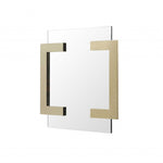 35" Gold Abstract Metal Framed Accent Mirror - Montana Home & Kitchen Co.