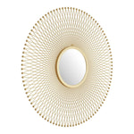 35" Gold Round Accent Mirror - Montana Home & Kitchen Co.