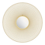 35" Gold Round Accent Mirror - Montana Home & Kitchen Co.