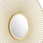 35" Gold Round Accent Mirror - Montana Home & Kitchen Co.