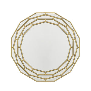 35" Gold Round Framed Accent Mirror - Montana Home & Kitchen Co.