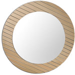 35" Gold Round Glass Framed Accent Mirror - Montana Home & Kitchen Co.