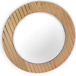 35" Gold Round Glass Framed Accent Mirror - Montana Home & Kitchen Co.