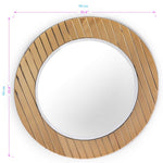 35" Gold Round Glass Framed Accent Mirror - Montana Home & Kitchen Co.