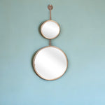 35" Gold Round Steel Framed Accent Mirror - Montana Home & Kitchen Co.