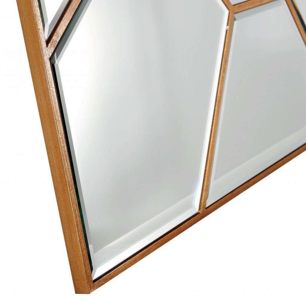 35" Gold Square Metal Framed Accent Mirror - Montana Home & Kitchen Co.