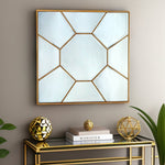 35" Gold Square Metal Framed Accent Mirror - Montana Home & Kitchen Co.