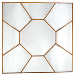 35" Gold Square Metal Framed Accent Mirror - Montana Home & Kitchen Co.