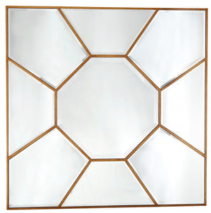 35" Gold Square Metal Framed Accent Mirror - Montana Home & Kitchen Co.