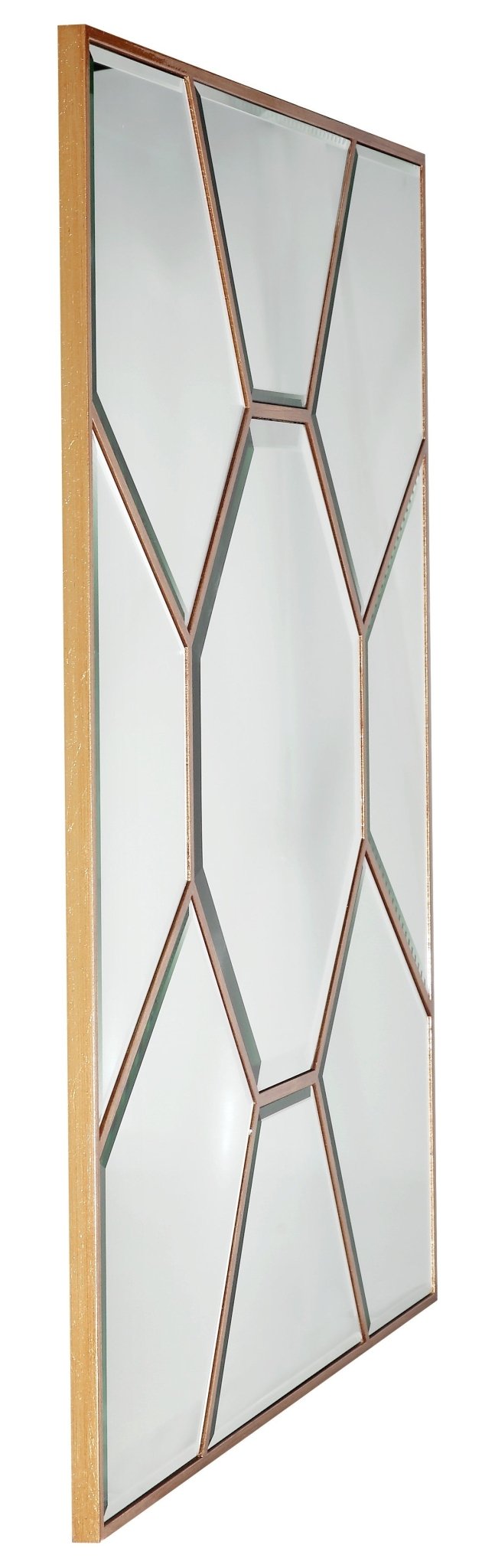 35" Gold Square Metal Framed Accent Mirror - Montana Home & Kitchen Co.