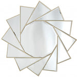 35" Gold Sunburst Metal Framed Accent Mirror - Montana Home & Kitchen Co.