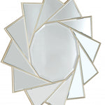 35" Gold Sunburst Metal Framed Accent Mirror - Montana Home & Kitchen Co.